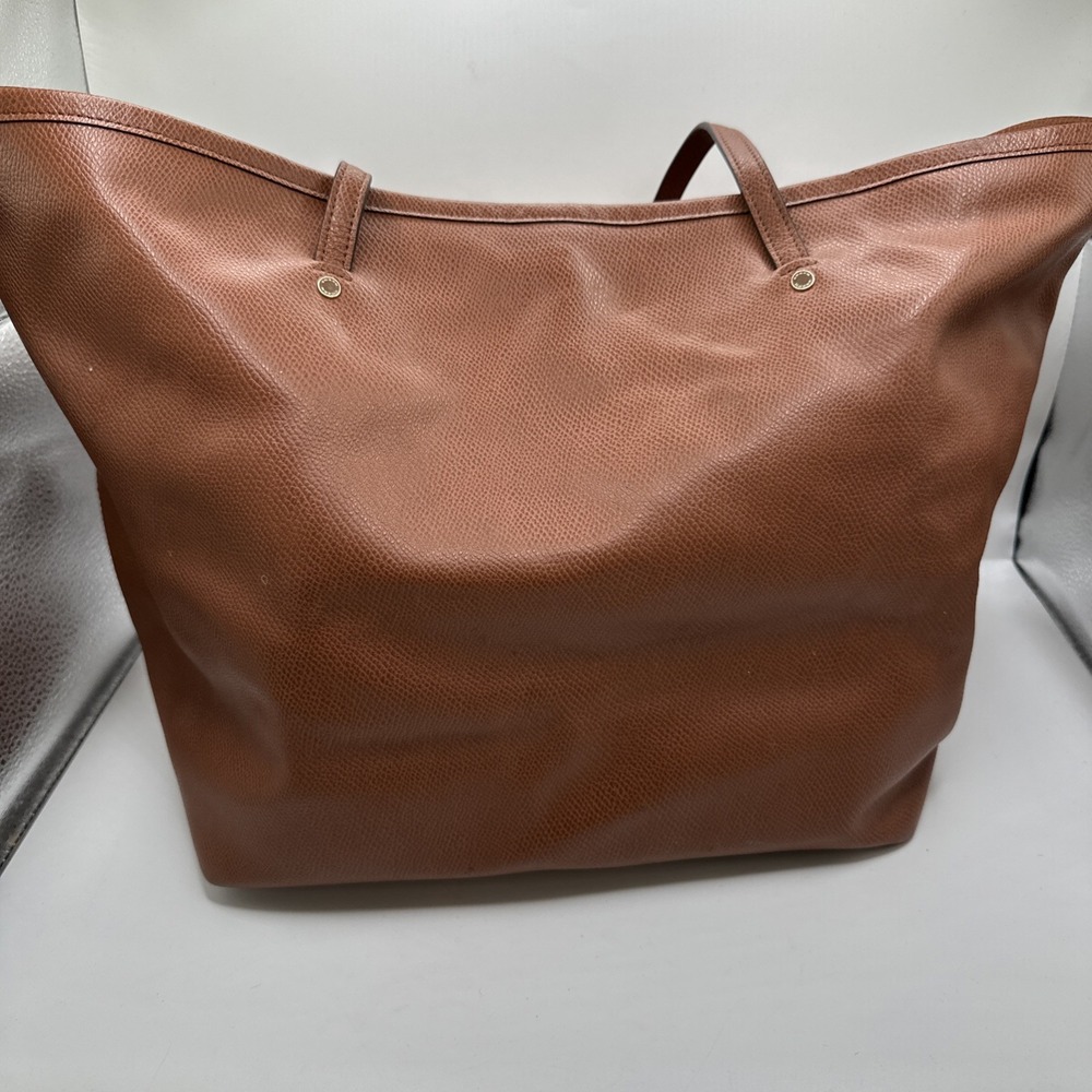 Coach Brown Saffiano Leather Large Double Handle Zip Travel Tote Bag Purse 12x19 - Picture 5 of 12